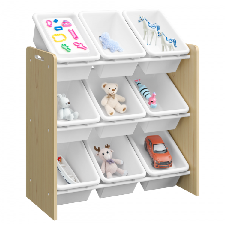 Organizér/regál na hračky, přírodní/bílá, BOIS Organizér/regál na hračky, přírodní/bílá, BOIS