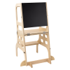 Montessori učící věž 3v1 s tabulí, přírodní, MAGAN Montessori učící věž 3v1 s tabulí, přírodní, MAGAN