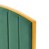 Postel GEORGIA 160x200 zelená Velvet se zlatými prvky – čalouněná postel s vysokým čelem
