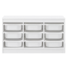 Organizér s úložnými boxy, bílá, TRIMAL Organizér s úložnými boxy, bílá, TRIMAL
