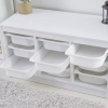 Organizér s úložnými boxy, bílá, TRIMAL Organizér s úložnými boxy, bílá, TRIMAL