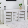 Organizér s úložnými boxy, bílá, TRIMAL Organizér s úložnými boxy, bílá, TRIMAL
