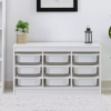Organizér s úložnými boxy, bílá, TRIMAL Organizér s úložnými boxy, bílá, TRIMAL