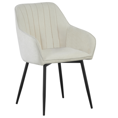 Designové křeslo, krémová/černá, VAJRO Designové křeslo, krémová/černá, VAJRO