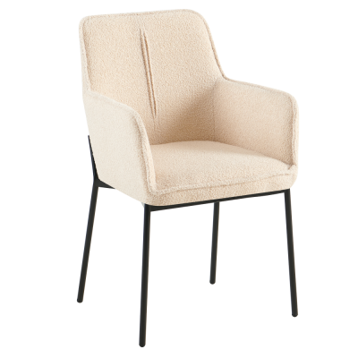 Designové křeslo, béžová/černá, REMOND