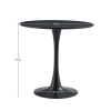Jídelní stůl, černá, průměr 80cm, REVENTON NEW