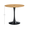 Jídelní stůl, dub/černá, průměr 80 cm, REVENTON NEW