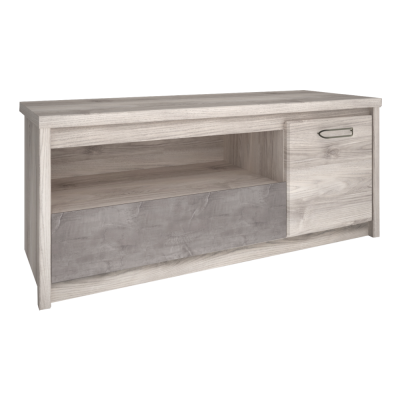 TV stolek JESI 1D se zásuvkou. Kaštan nairobi/onyx