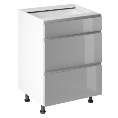 Spodní skříňka, bílá/šedá extra vysoký lesk HG, AURORA D60S3 Spodní skříňka, bílá/šedá extra vysoký lesk HG, AURORA D60S3