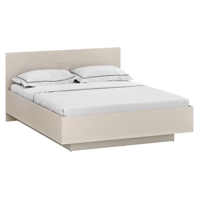 Manželská postel EYCO 160x200 s roštem a úložným prostorem. Kašmír/dub castello