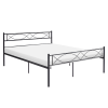 Kovová postel STELVIA 160x200 černá s roštem – elegantní postel na nožičkách