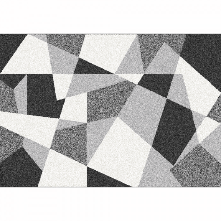 Koberec, černá/šedá/bílá, 100x150, SANAR Koberec, černá/šedá/bílá, 100x150, SANAR