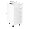 Spodní skříňka, bílá / bílá extra vysoký lesk HG, AURORA D40S4