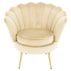 Křeslo ve stylu Art-deco, béžová Velvet látka/gold chrom zlatý, NOBLEO Křeslo ve stylu Art-deco, béžová Velvet látka/gold chrom zlatý, NOBLEO