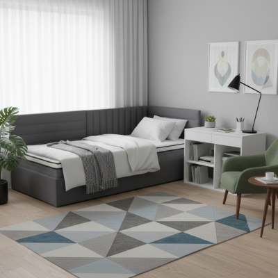 Postel MEVIA 90x200 taupe Velvet – čalouněná jednolůžková postel s roštem