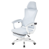 Kancelářské křeslo, světle šedá/bílá, nosnost 150 kg, MALVIN