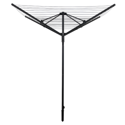 Zahradní sušák na prádlo ROTARY 45 m černý – rotační sušák se 4 rameny, venkovní sušení