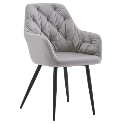 Designové křeslo, šedá Velvet látka, VERIO NEW Designové křeslo, šedá Velvet látka, VERIO NEW