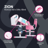 Rostoucí psací stůl a židle, růžová/bílá, set ZION Rostoucí psací stůl a židle, růžová/bílá, set ZION