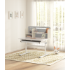 Rostoucí psací stůl, šedá/bílá, ODIN