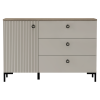 Komoda, šedohnědá Taupe/dub silverjack, DOMCA 1D3S Komoda, šedohnědá Taupe/dub silverjack, DOMCA 1D3S