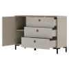 Komoda, šedohnědá Taupe/dub silverjack, DOMCA 1D3S Komoda, šedohnědá Taupe/dub silverjack, DOMCA 1D3S