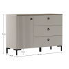 Komoda, šedohnědá Taupe/dub silverjack, DOMCA 1D3S Komoda, šedohnědá Taupe/dub silverjack, DOMCA 1D3S