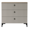 Komoda, šedohnědá Taupe/dub silverjack, DOMCA 3S Komoda, šedohnědá Taupe/dub silverjack, DOMCA 3S