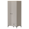 Skříň, šedohnědá Taupe/dub silverjack, DOMCA 2D1S