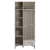 Skříň, šedohnědá Taupe/dub silverjack, DOMCA 2D1S