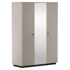 Skříň se zrcadlem, šedohnědá Taupe/dub silverjack, DOMCA 3D