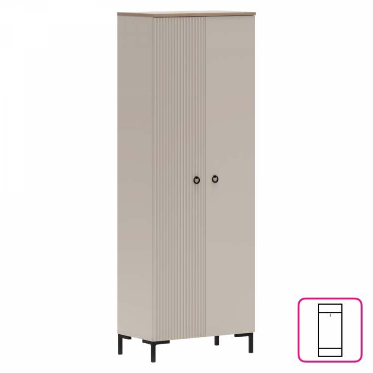 Skříň, šedohnědá Taupe/dub silverjack, DOMCA 2D Skříň, šedohnědá Taupe/dub silverjack, DOMCA 2D