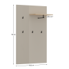 Věšákový panel 85, šedohnědá Taupe/dub silverjack, DOMCA