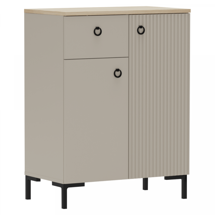 Komoda, šedohnědá Taupe/dub silverjack, DOMCA 2D1S Komoda, šedohnědá Taupe/dub silverjack, DOMCA 2D1S
