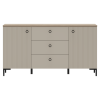 Komoda, šedohnědá Taupe/dub silverjack, DOMCA 2D3S