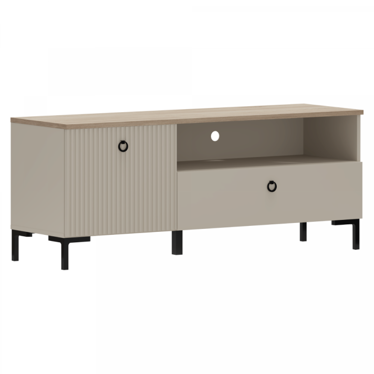 TV stolek, šedohnědá Taupe/dub silverjack, DOMCA 1K1S TV stolek, šedohnědá Taupe/dub silverjack, DOMCA 1K1S
