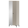 Skříň se zrcadlem, šedohnědá Taupe/dub silverjack, DOMCA 2D