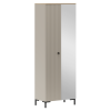 Skříň se zrcadlem, šedohnědá Taupe/dub silverjack, DOMCA 2D