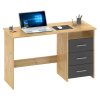 PC stůl, dub artisan/grafit, LARISTOTE NEW PC stůl, dub artisan/grafit, LARISTOTE NEW