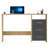 PC stůl, dub artisan/grafit, LARISTOTE NEW PC stůl, dub artisan/grafit, LARISTOTE NEW