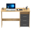 PC stůl, dub artisan/grafit, LARISTOTE NEW PC stůl, dub artisan/grafit, LARISTOTE NEW