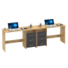 PC stůl, dub artisan/grafit, LARISTOTE NEW PC stůl, dub artisan/grafit, LARISTOTE NEW