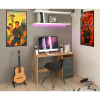 PC stůl, dub artisan/grafit, LARISTOTE NEW PC stůl, dub artisan/grafit, LARISTOTE NEW