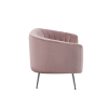 Designový 2-sed, růžová Velvet látka/chrom-stříbrný, BAGY Designový 2-sed, růžová Velvet látka/chrom-stříbrný, BAGY