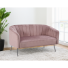 Designový 2-sed, růžová Velvet látka/chrom-stříbrný, BAGY Designový 2-sed, růžová Velvet látka/chrom-stříbrný, BAGY