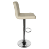 Barová židle KANDY béžová ekokůže/chrom – výškově nastavitelná, otočná, nosnost 100 kg