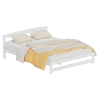 Postel AZRA 160x200 bílá – jednoduchá dřevěná postel s roštem