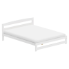 Postel AZRA 160x200 bílá – jednoduchá dřevěná postel s roštem