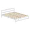 Postel AZRA 160x200 bílá – jednoduchá dřevěná postel s roštem