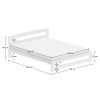 Postel AZRA 160x200 bílá – jednoduchá dřevěná postel s roštem
